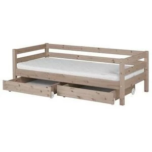 Кровать Flexa Classic с двумя ящиками, коричневая, 200 см