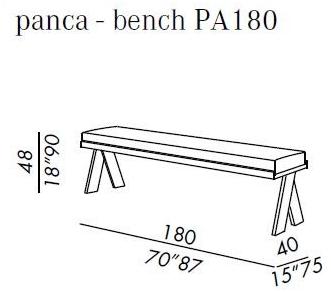 Meridiani Садовая скамейка из ткани Joi open air sun-id-1493804 - Вид №3