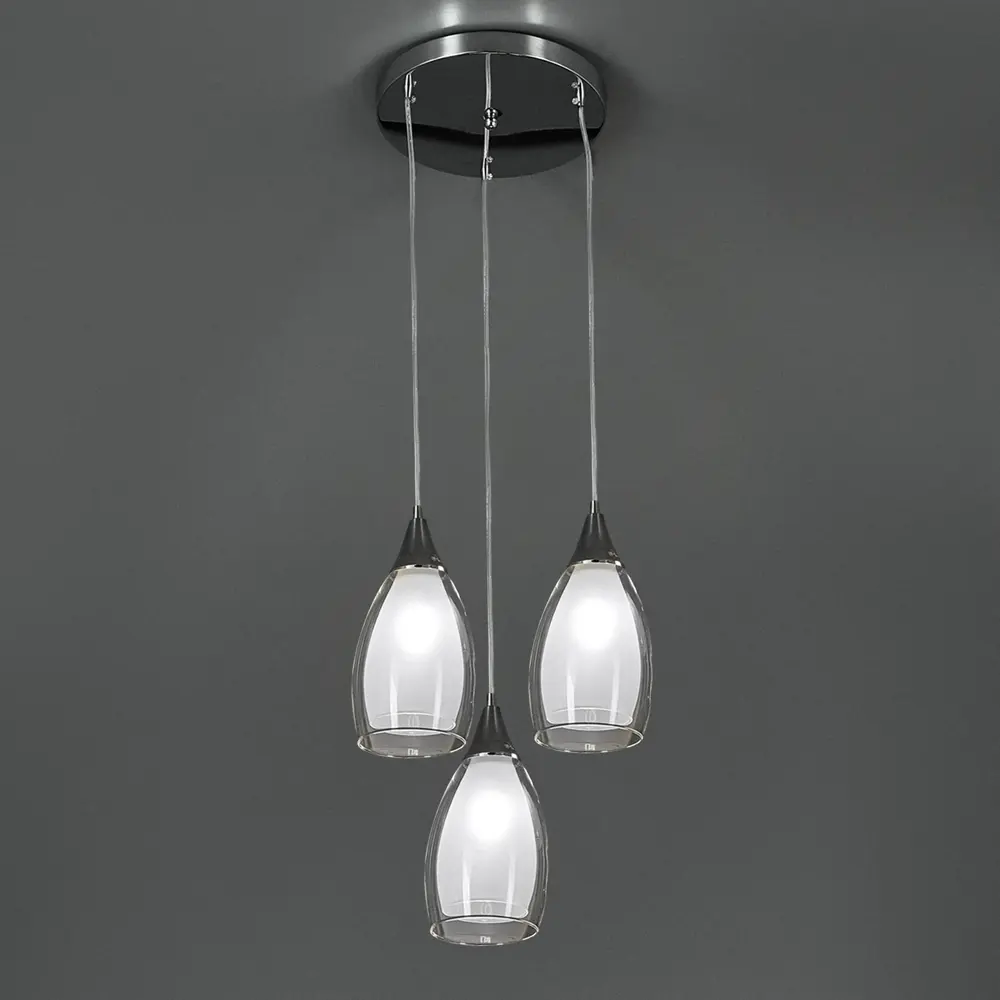 Люстра SCHAFFNER Paso - современная подвесная с тремя плафонами 87460829 STLM-0073915 - Вид №1