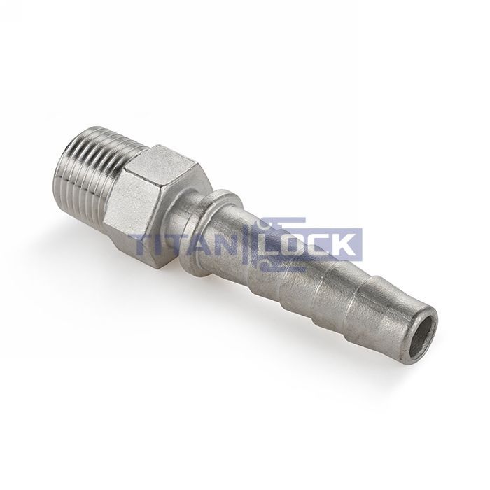 Штуцер для пара DIN 2826, с концом под рукав, нерж.сталь 316, нар.резьба, 2" TLSTDIN-M2S TITAN LOCK  - Вид №1