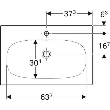 500.643.01.2 Встраиваемая раковина Geberit Acanto Geberit  - Вид №12