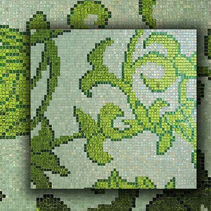 МОЗАИКА ИЗ СТЕКЛА MZ-04 GREEN ALMA ПАННО 15