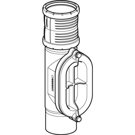393.703.14.1 Ревизия Geberit Silent-Pro 90°, с овальным окном технического обслуживания Geberit  - Вид №1