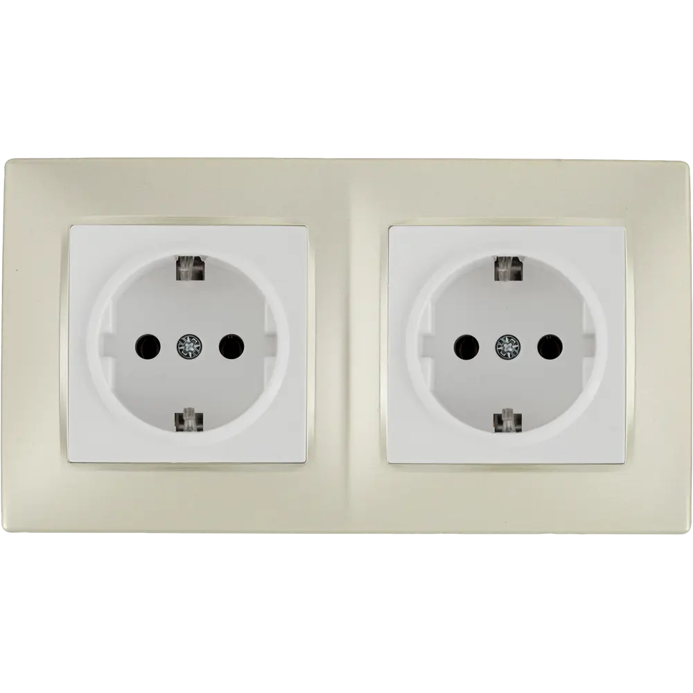 Рамка для розеток и выключателей Lexman Виктория сферическая 2 поста цвет шампань матовый STLM-2176234 - Вид №2