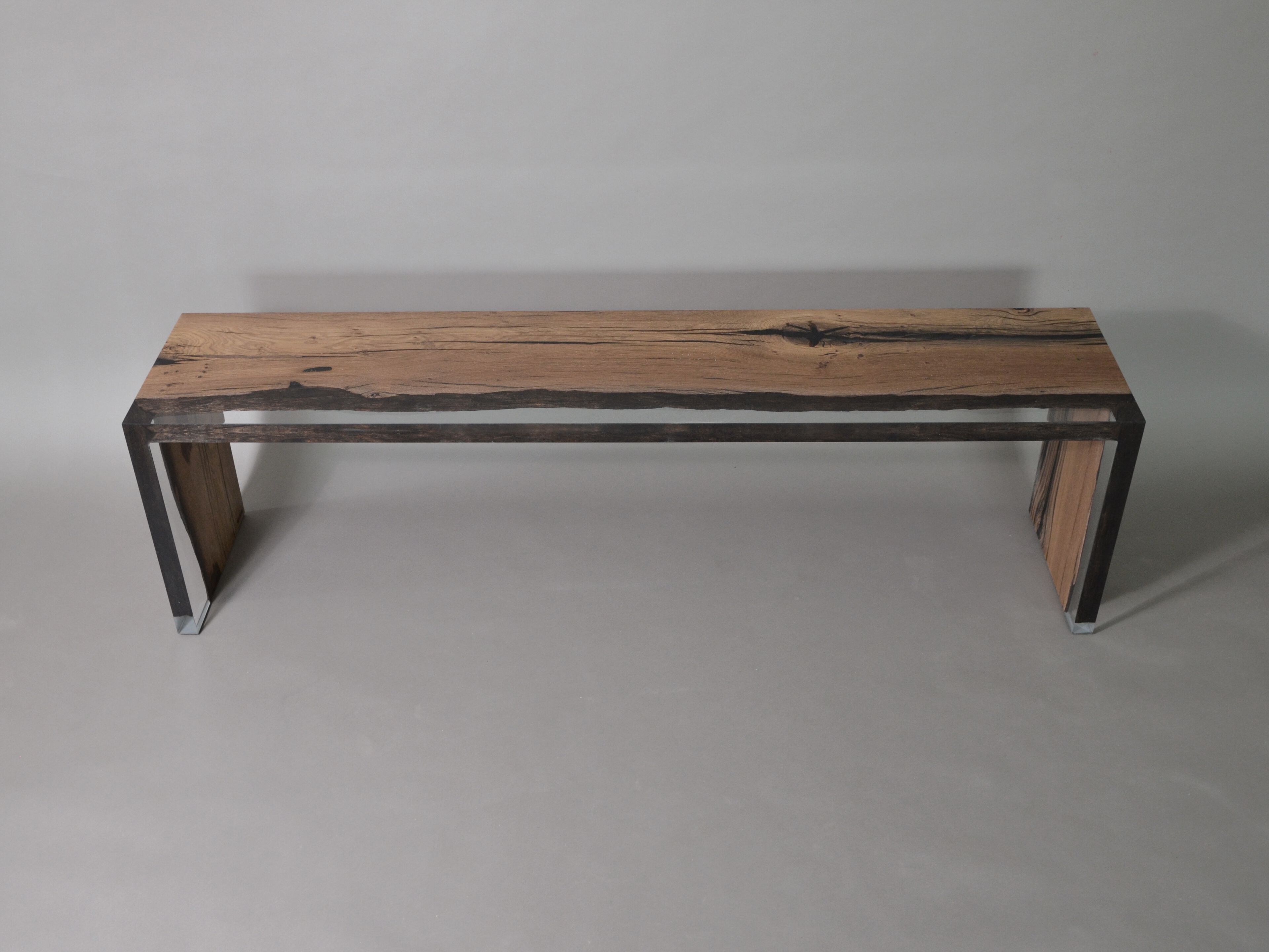 Скамейка из дуба и смолы alcarol водно-болотные угодья ARCH-00122088 - Вид №1