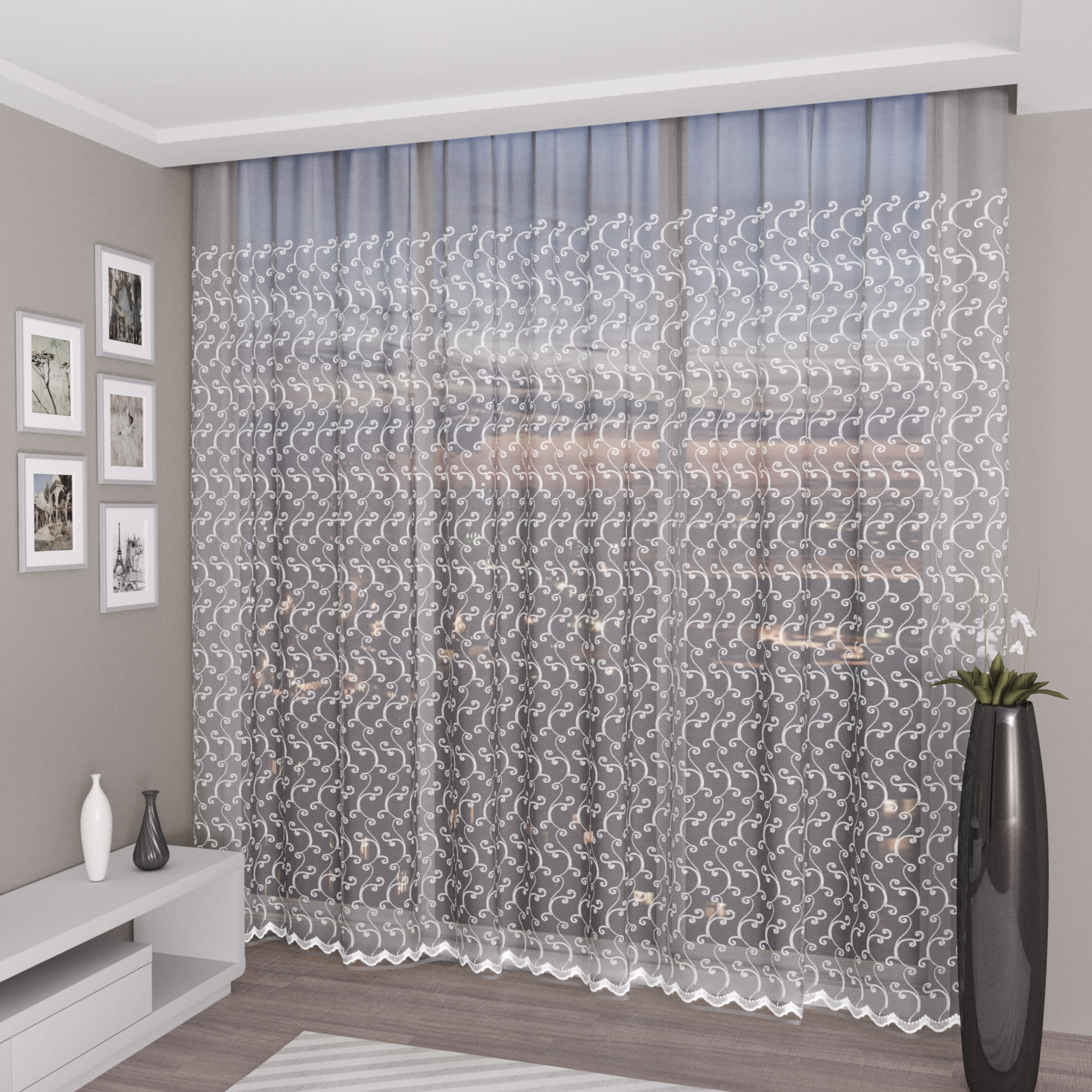 88741046 Тюль 1 м/п Десерт сетка 280 см цвет кремовый Santreyd  - Вид №3