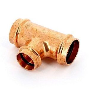 Тройник пресс 35x28x35 медный IBP