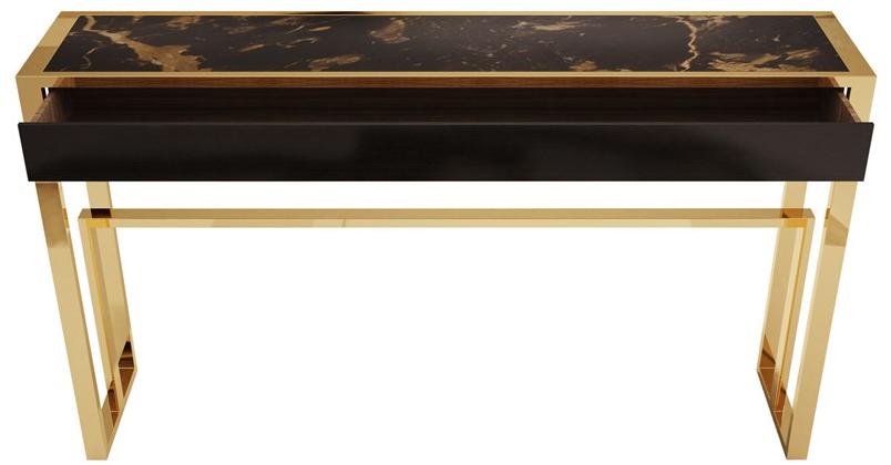 Porustudio Прямоугольный мраморный столик-консоль с ящиками sun-id-1351024 - Вид №1