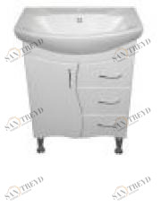 Тумба Бриз 65 /3 ящика/ с умывальником Элегант 65 RUNO 231336