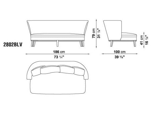 3-местный диван Maxalto ARCH-00029633 - Вид №7