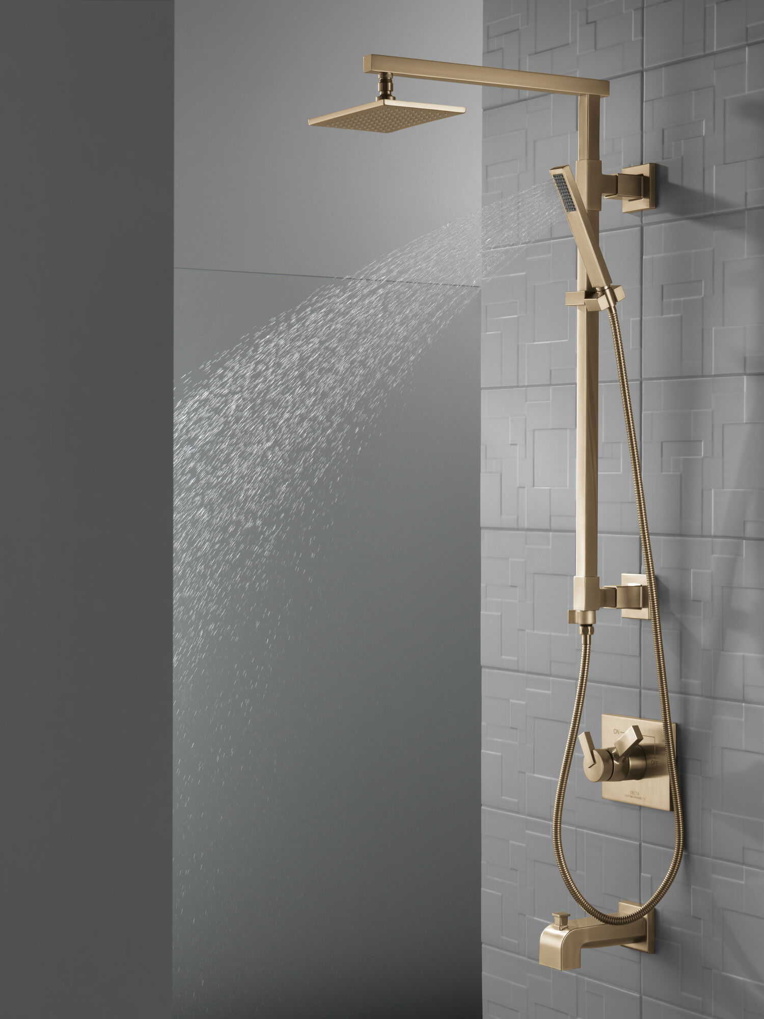 58420-CZ Душевая колонна угловая 26 дюймов Delta Faucet Universal Showering Шампанское бронза  - Вид №10
