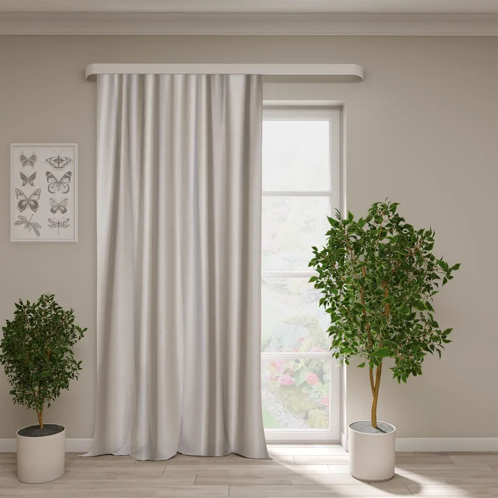 Штора Mokka Muss блэкаут бежевая 200x280 см с ленточным креплением 89422750 Santreyd STLM-1580941