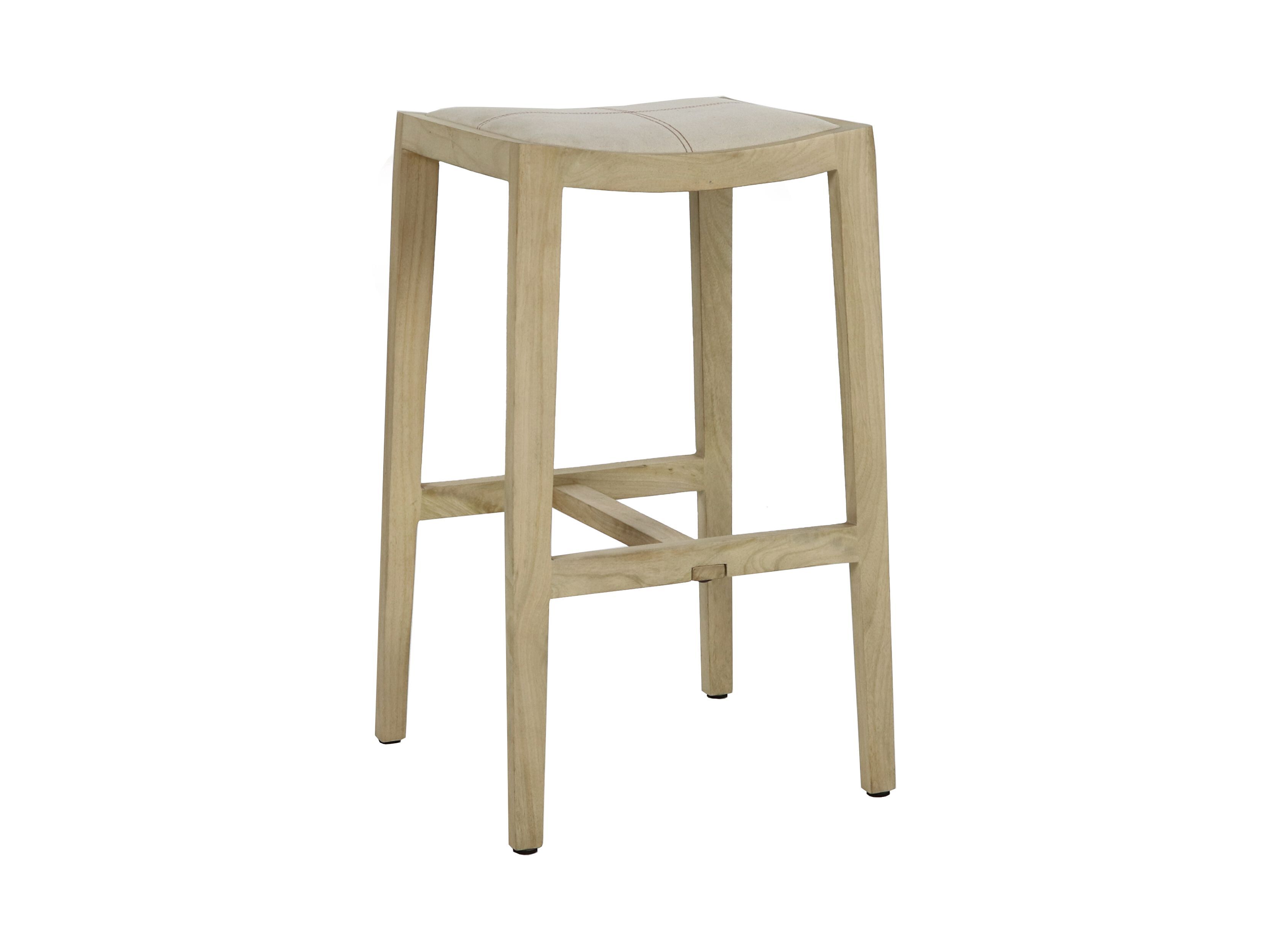 Высокий барный стул из манго с подставкой для ног POMAX KENT ARCH-00037964