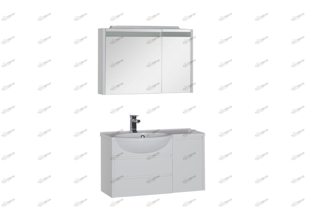 Мебель для ванной Aquanet Лайн 90 L белый 00167610