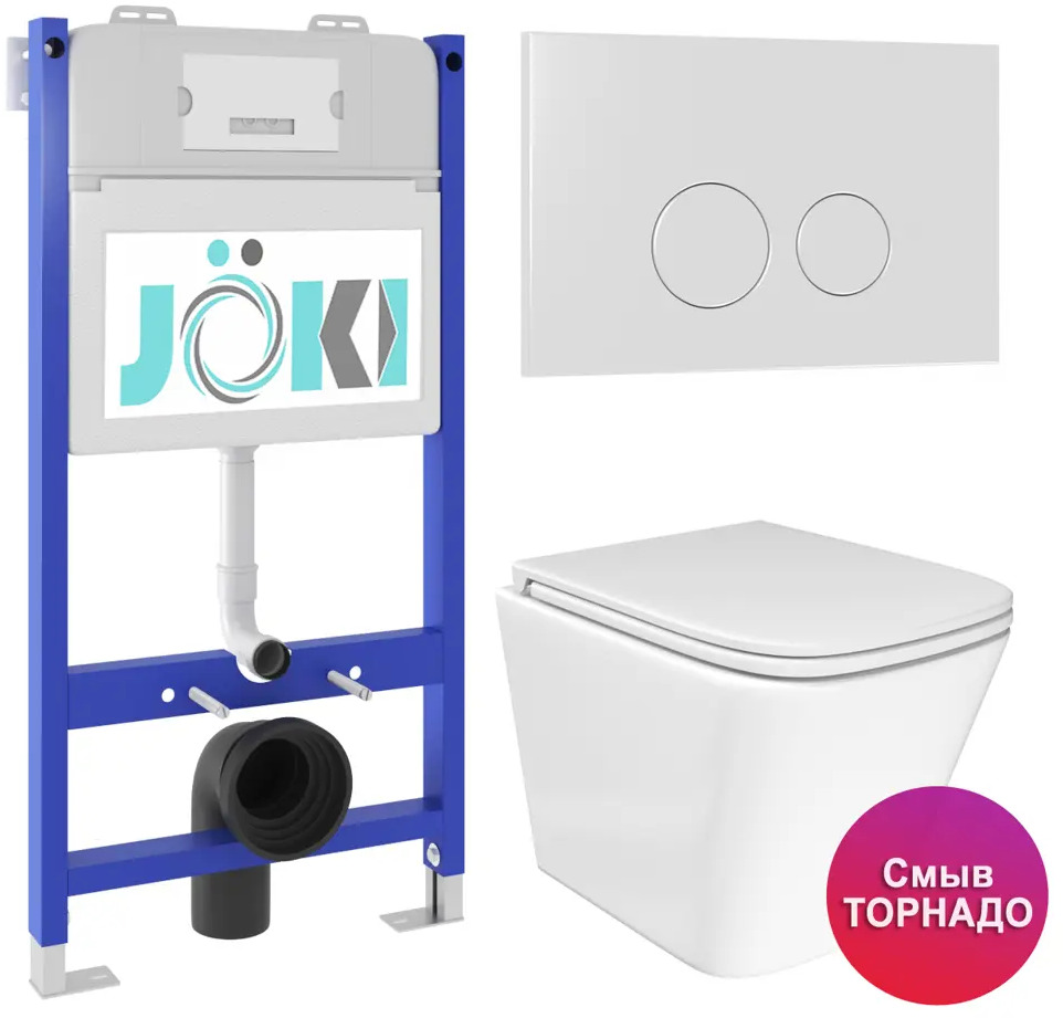 91736581 Комплект инсталляция с унитазом Joki JKS303033019WM цвет белый STLM-0987064