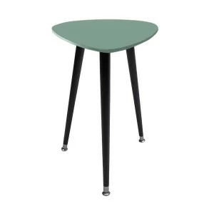 Кофейный столик с черными ножками морская волна "Капля" WOODI  00-3966502 Голубой