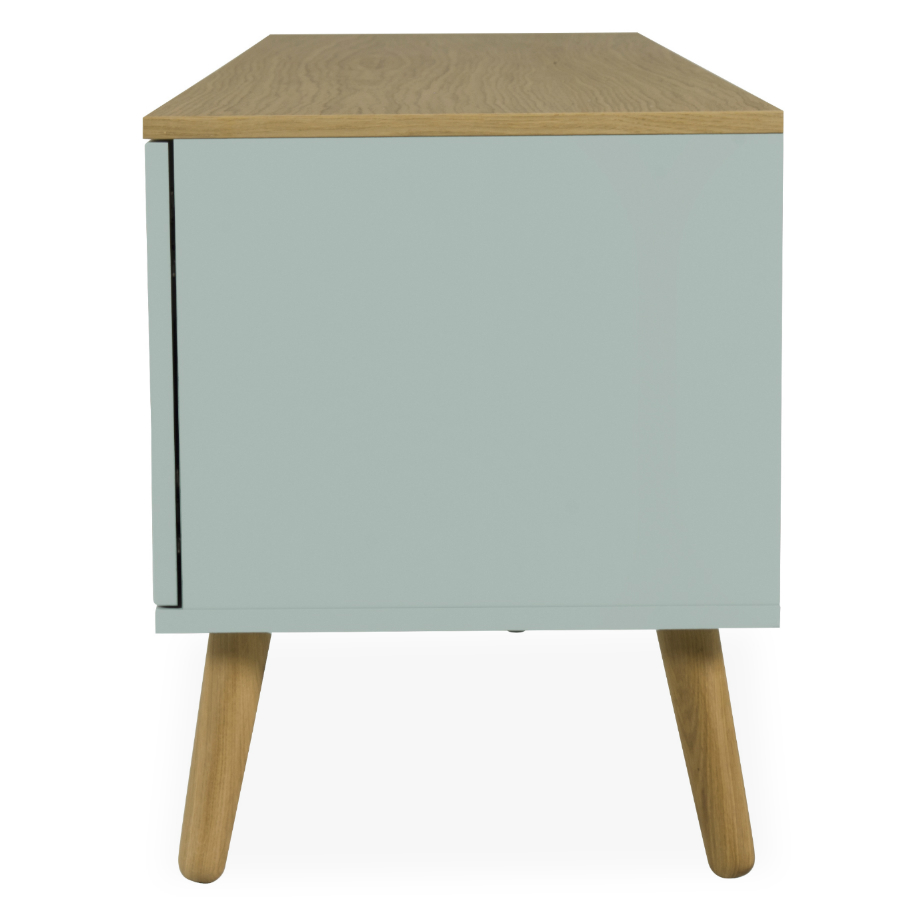 Тумба под ТВ Tenzo Dot, 54х192х43 см, дуб, светло-зеленая 1665676 - Вид №4