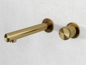 Настенный смеситель для раковины из нержавеющей стали с 2 отверстиями