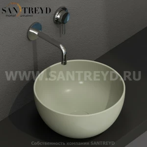 B6T30LI Накладная раковина на столешницу  круглая Ceramica Globo T-EDGE