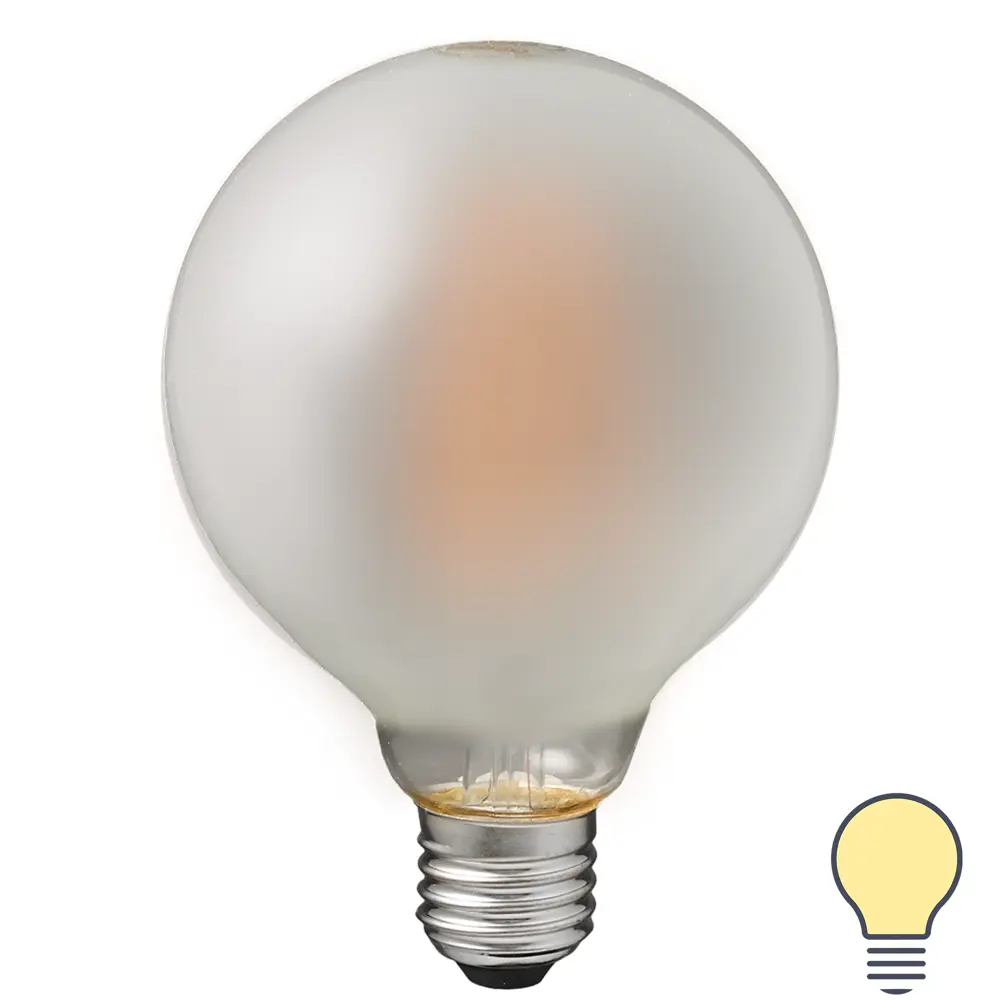 Лампа светодиодная Osram филаментная E27 230 В 7 Вт/827 шар 80173300 STLM-2182363 