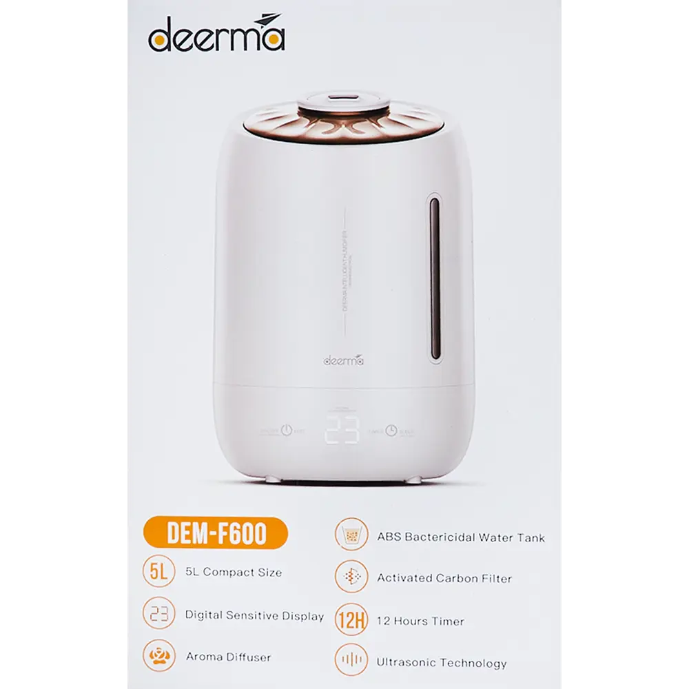 Увлажнитель воздуха ультразвуковой Deerma White DEM-F600 цвет белый Santreyd STLM-2105832 - Вид №4
