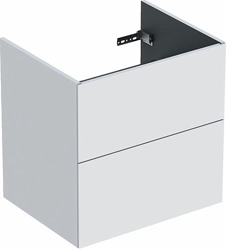 9751072111 IDO Elegant напольный шкаф для мебельной раковины с двумя ящиками, W = 600 мм, W1 = 610 мм, матовый черный - Вид №7