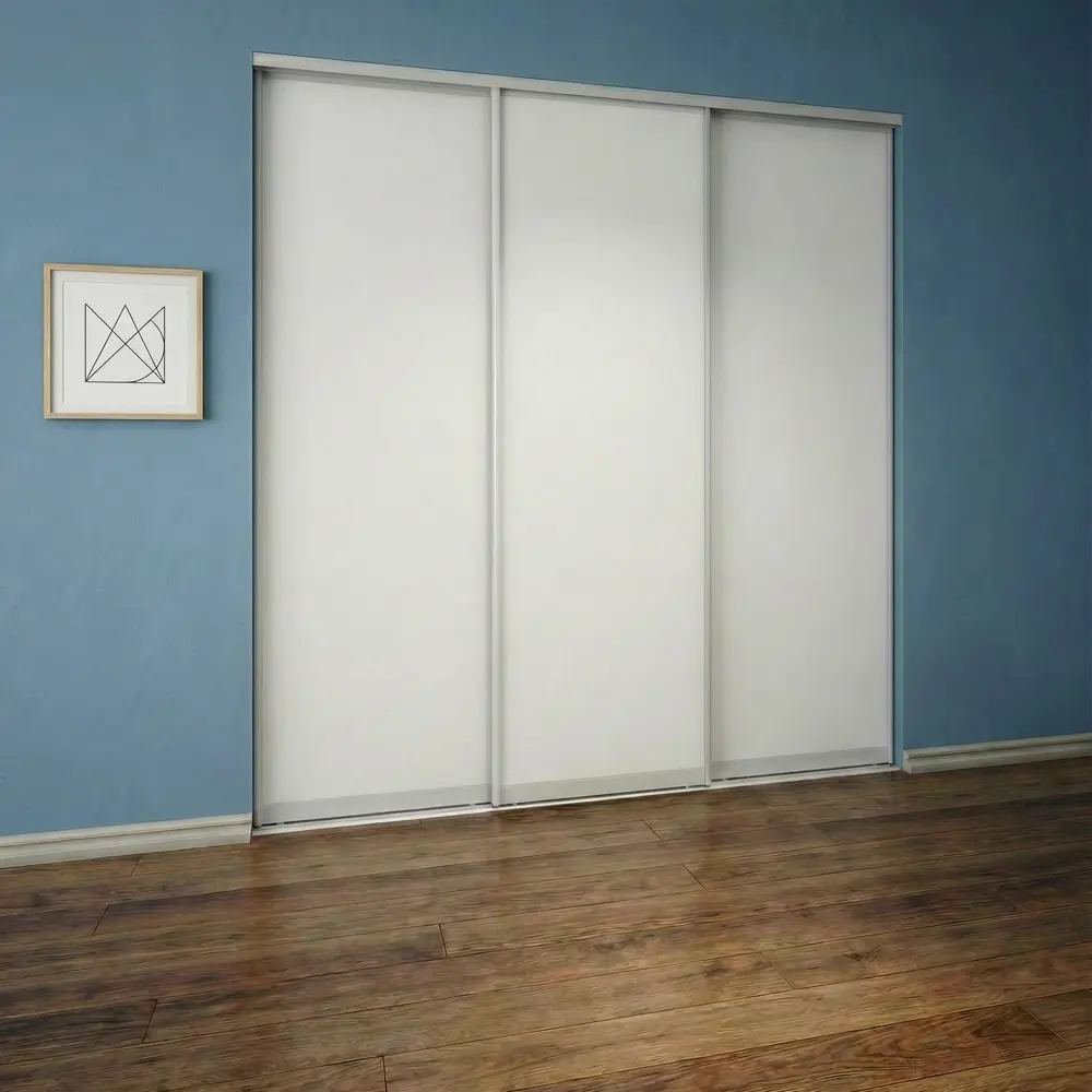 Дверь-купе KONSENSA 244.5x60.4 см МДФ цвет белый профиль матовое серебро STLM-2038637 - Вид №10