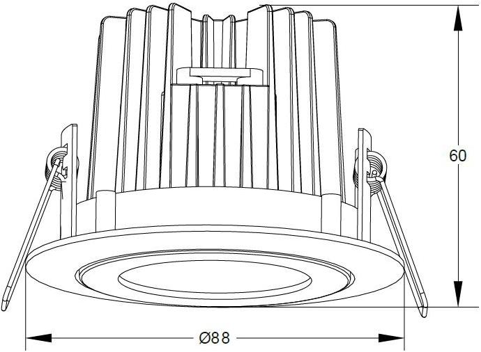 TEKNI-LED Круглый встраиваемый светодиодный точечный светильник sun-id-1428514 - Вид №2