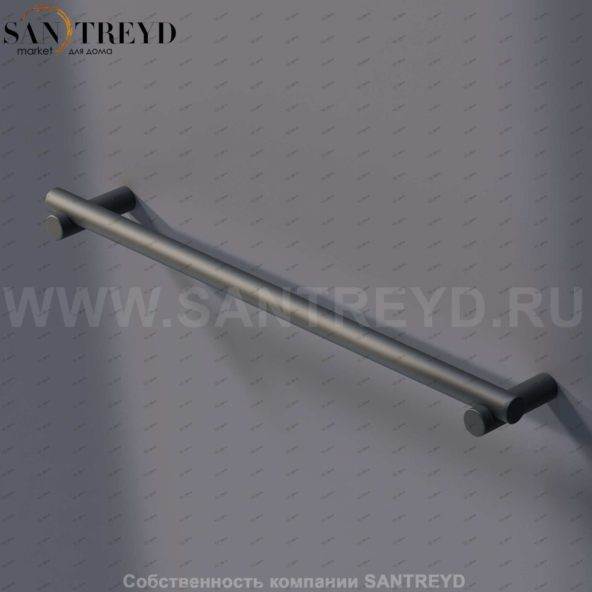 Agape DOT LINE Полотенцедержатель или базовый опорный элемент 70,4 см настенный черный ADTL0451.N ADTL0451N