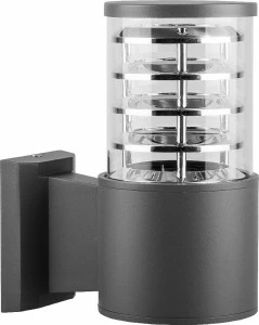 Уличный спот настенный H 22 см серый "Техно" 06301 FERON  00-3956028 Серый