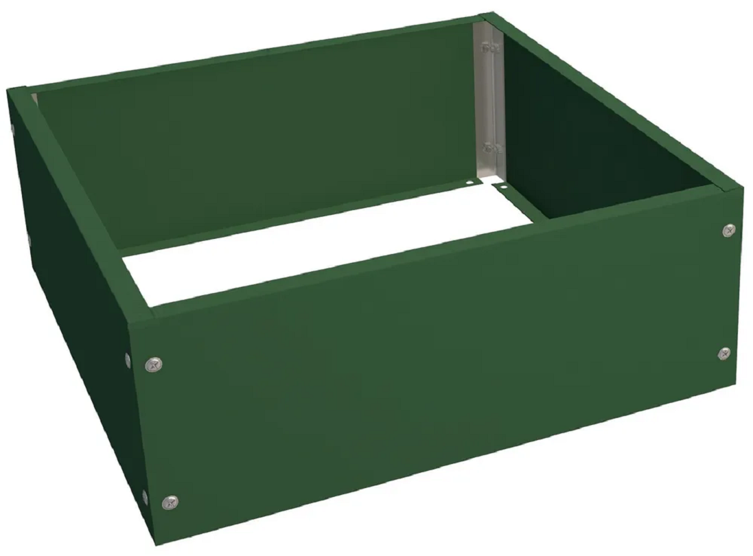 91099482 Клумба квадрат крашенная 0.4x0.4м RAL6005 зелёный STLM-0483846 БЛАГО