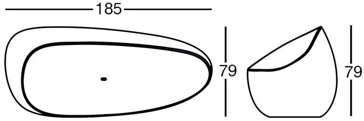 VONDOM Садовый диван из полиэтилена Stones sun-id-1457067 - Вид №2