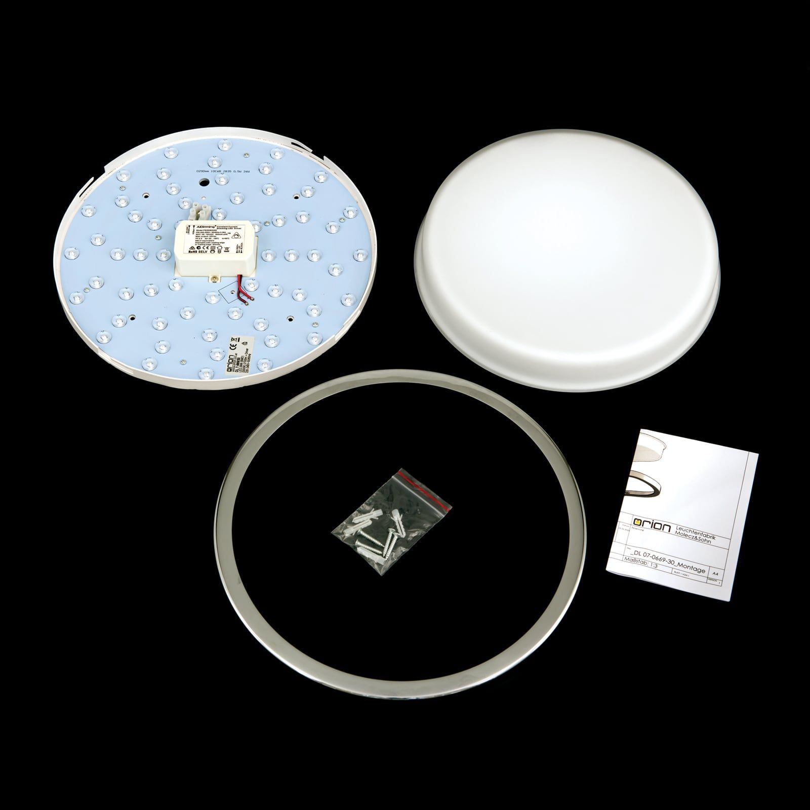 Стеклянный светодиодный потолочный светильник Orion Lerox ARCH-00076009 - Вид №75