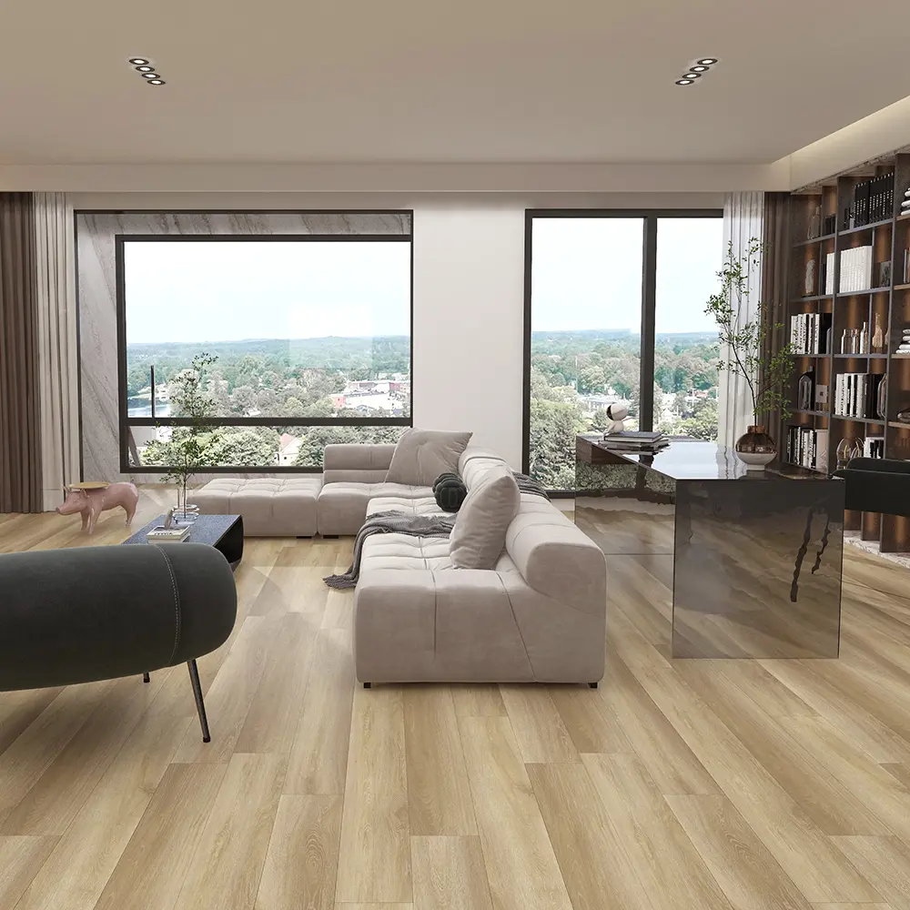 91639922 SPC плитка LAMIWOOD Moderno Дуб Бернардо 712 43 класс толщина 5 мм 2.22 м², цена за упаковку STLM-0890684