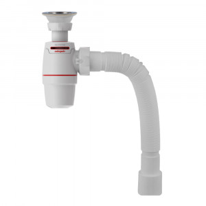 30987093 Сифон Wirquin Neo Air с нерж. выпуском 1 1/4" х 40мм для р-н и гоф.тб.40 х 40/50 мм, L800 м Raiber