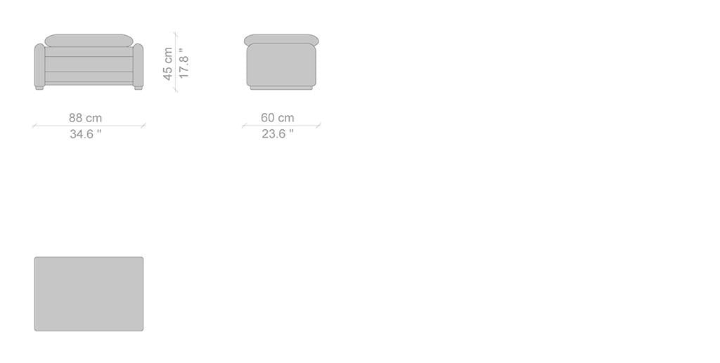 Прямоугольный пуф CASSINA Living ARCH-00096786 - Вид №2