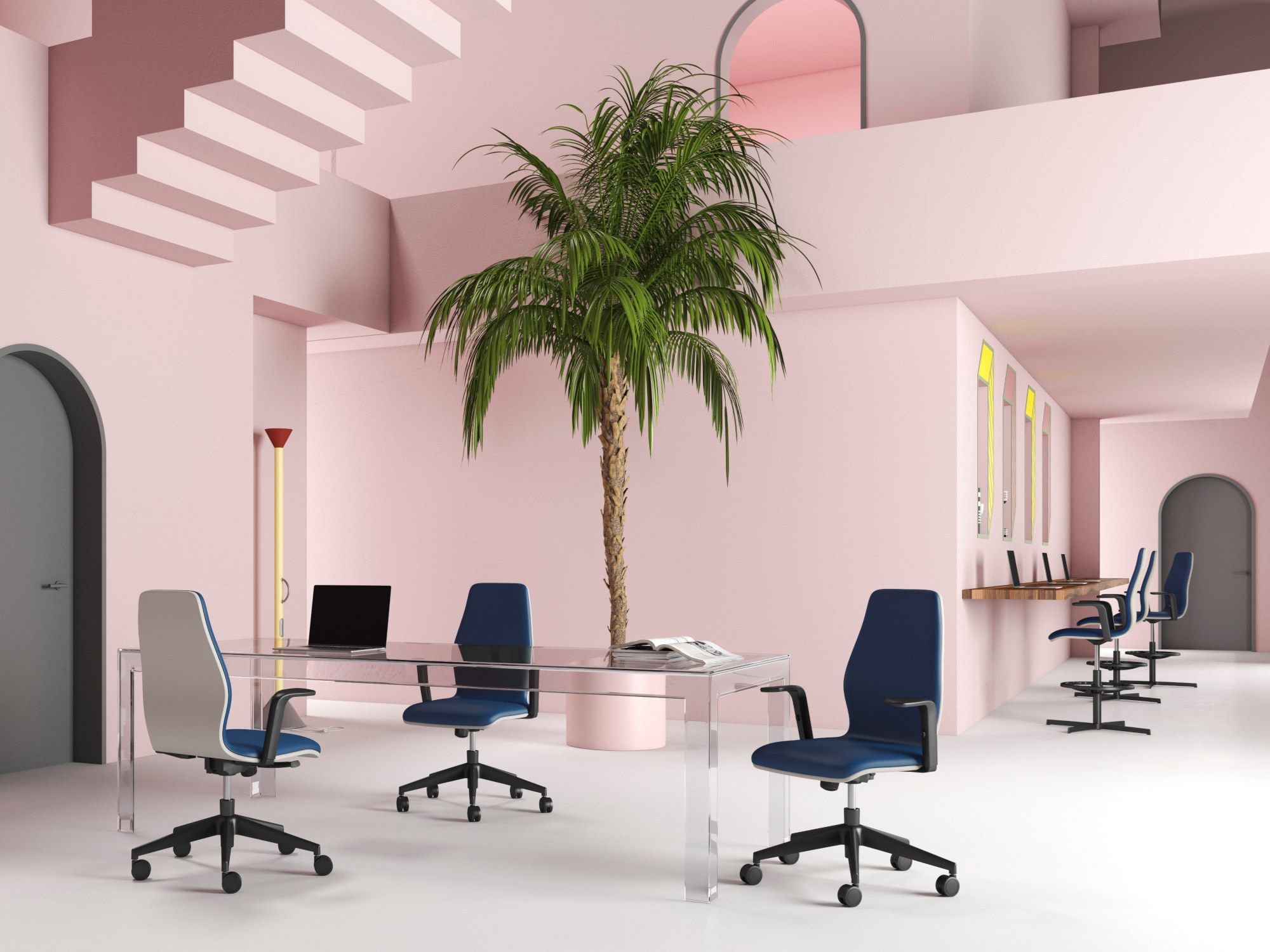 4-спицевый поворотный офисный стул со спинкой SITLOSOPHY® ARCH-00139186 - Вид №5