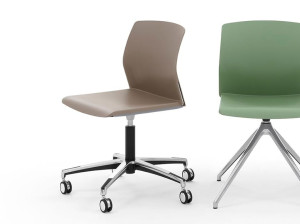 Пластиковый поворотный регулируемый по высоте офисный стул
