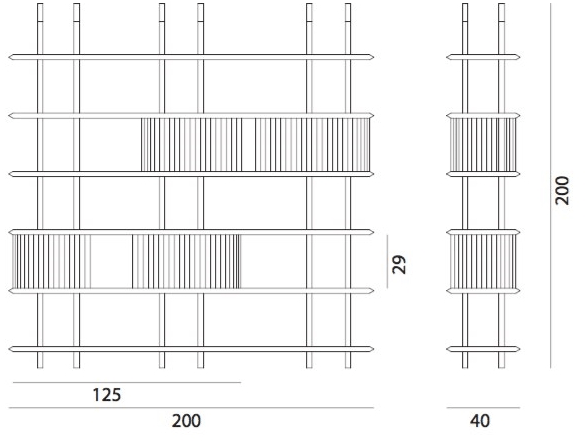 Medulum Книжный шкаф из орехового дерева Pontile Pon.03  - Вид №3