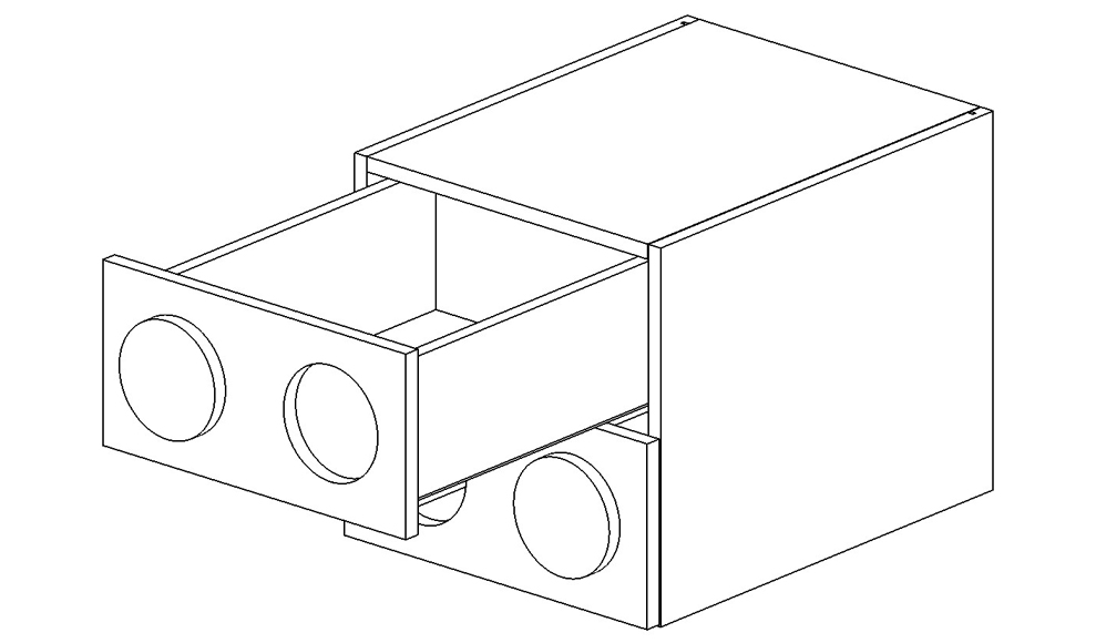 Тумбочка детская с 2 ящиками "Леголенд" МАНДАРИН ЛЕГОЛЕНД 179555 Белый;голубой Santreyd  - Вид №3