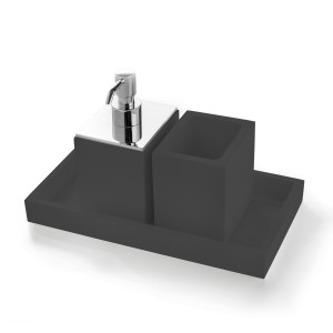 BEMN99A 3SC Набор из 3 предметов, стакан, диспенсер, лоток Moderno