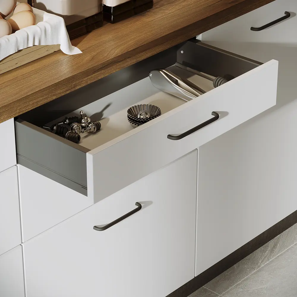 Выдвижной ящик с доводчиком 60x11x30 см KONSENSA ЛДСП/металл цвет серый Flowbox STLM-2070979