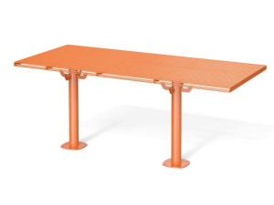 Прямоугольный стальной стол для общественных мест
