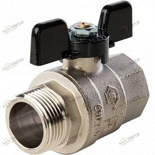 Кран шаровый STOUT ВН 1" полнопроходной, бабочка SVB0004000025