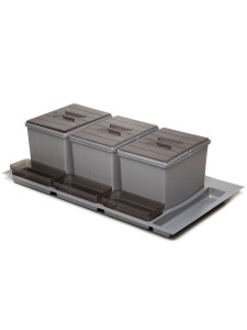 Система сортировки мусора Omega 900/36 Metallic Grey NAVAKO