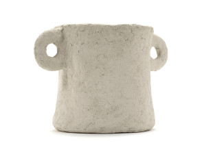 Круглая ваза из пестой бумаги