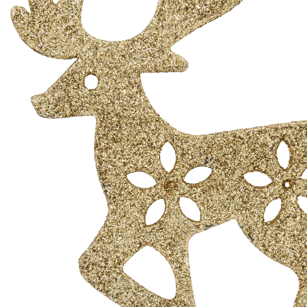 85156528 Елочная игрушка «Олень» 10 см глиттер золотой STLM-0954522 Santreyd  - Вид №2