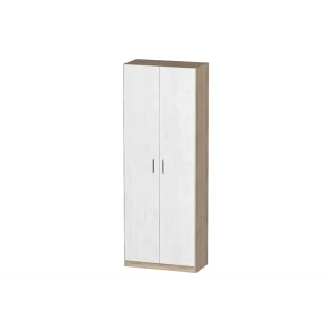 91368719 Шкаф распашной Furnistyle Лайф ЛШО-03 80x215x40 см ЛДСП цвет дуб сонома/светлое дерево STLM-1377473