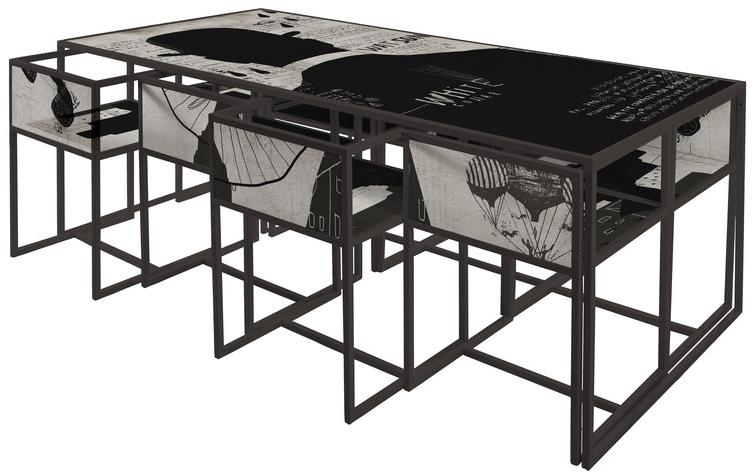 MOMENTI Прямоугольный стол из крашеного металла Crazy home furniture - square collection sun-id-1489090 - Вид №3