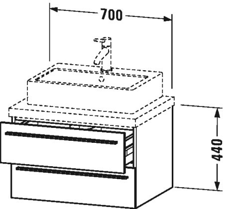XL541605252 X-Large Тумбочка для консоли Европейский дуб, декор Duravit - Вид №1